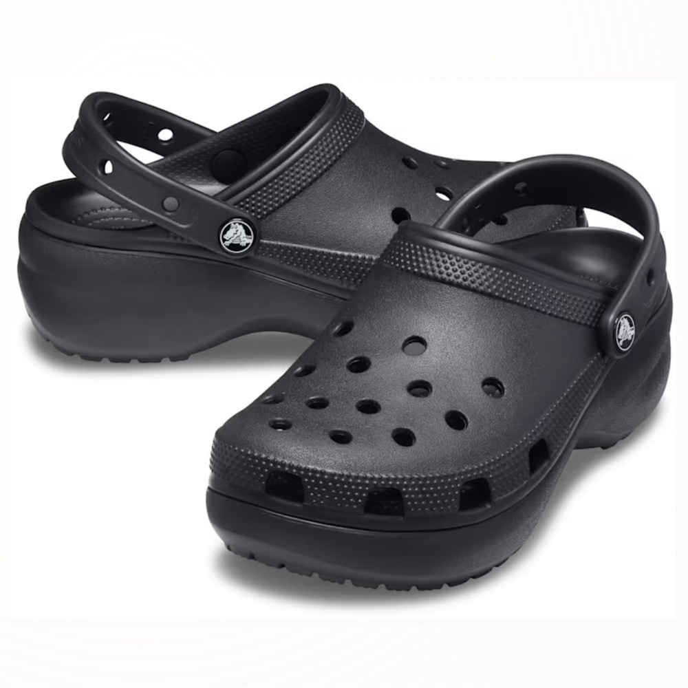 Crocs Classic Black Platform Clogs